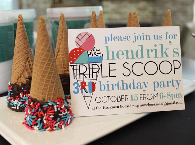 In Residence: triple scoop 3rd birthday party