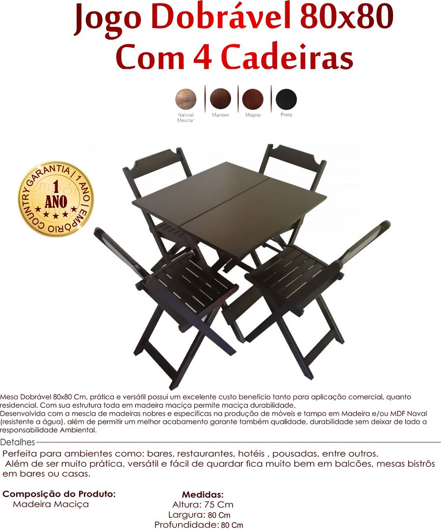 Mesa 80x80 Dobrável | Empório Country mesa-bar-dobravel_mesa-80x80-com-4-cadeiras