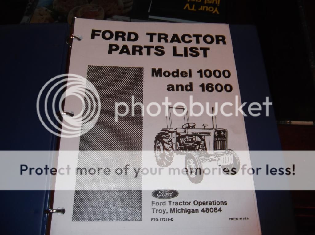 Ford 1600 tractor parts manual #7