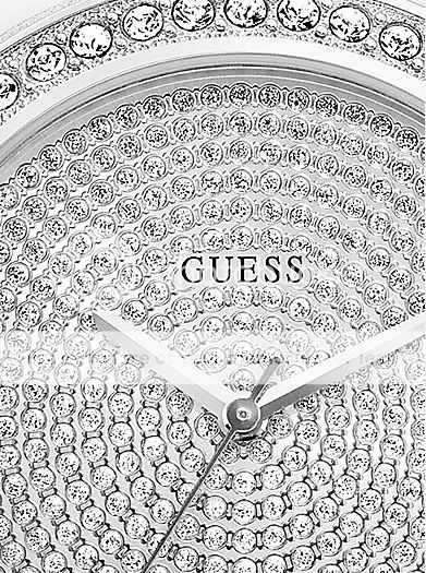 classic look redefined with sparkling brilliance, this GUESS watch 